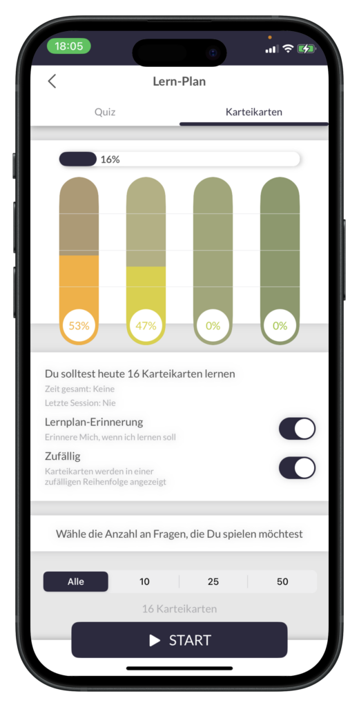 PRINCE2® Exam Trainer Lern App Lern-Plan