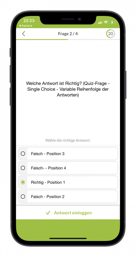 Live-Event spielen - Lernende - Quizfrage (App)_iphone12