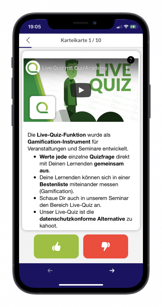 QuizApp QuizAcademy QuizAcademy Edition Karteikarten